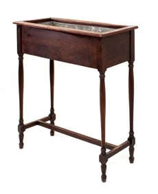 Early 20th C. Plant Stand w/ Metal Insert