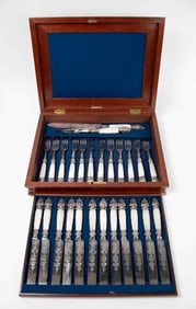 Mother of Pearl Fish Set for 12