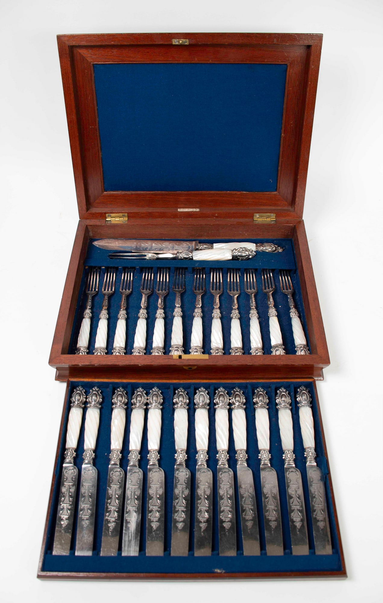 Mother of Pearl Fish Set for 12 (1 of 14)