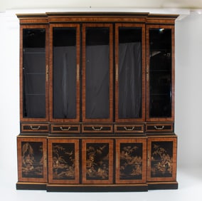 Drexel, Lacquered Chinoiserie Breakfront