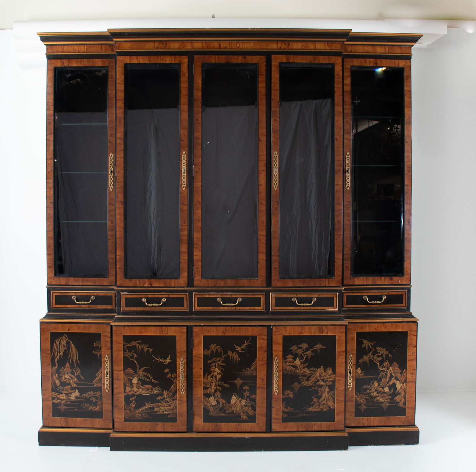 Drexel, Lacquered Chinoiserie Breakfront (1 of 9)