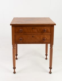19th Century Two-Drawer Cherry Stand