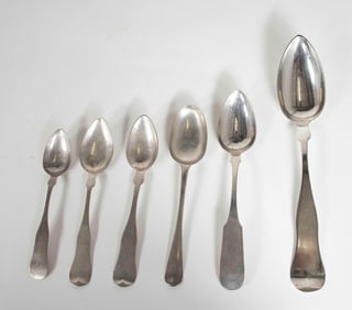 18th & 19th C. Massachusetts Coin Silver Spoons