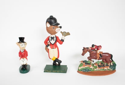 Cast Iron Fox Hunt Doorstops & Bottle Opener