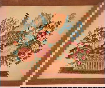 Harriet S. Rawson Folk Art Theorem on Velvet