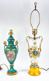 Two French Porcelain Lamps