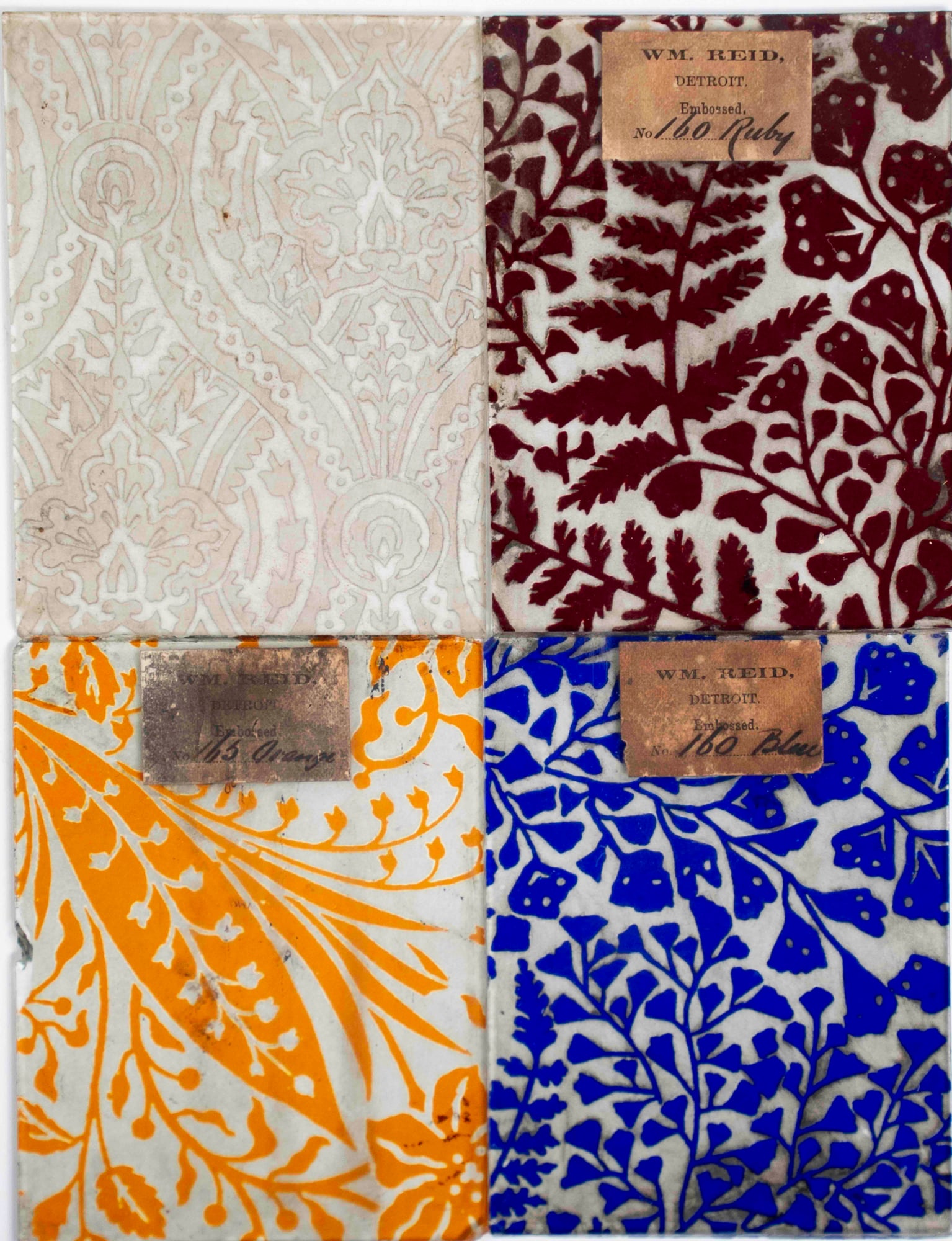 19th C. Wm. Reid & Co., Detroit, Glass Samples (1 of 8)