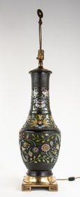 Large Cloisonne Vase Lamp