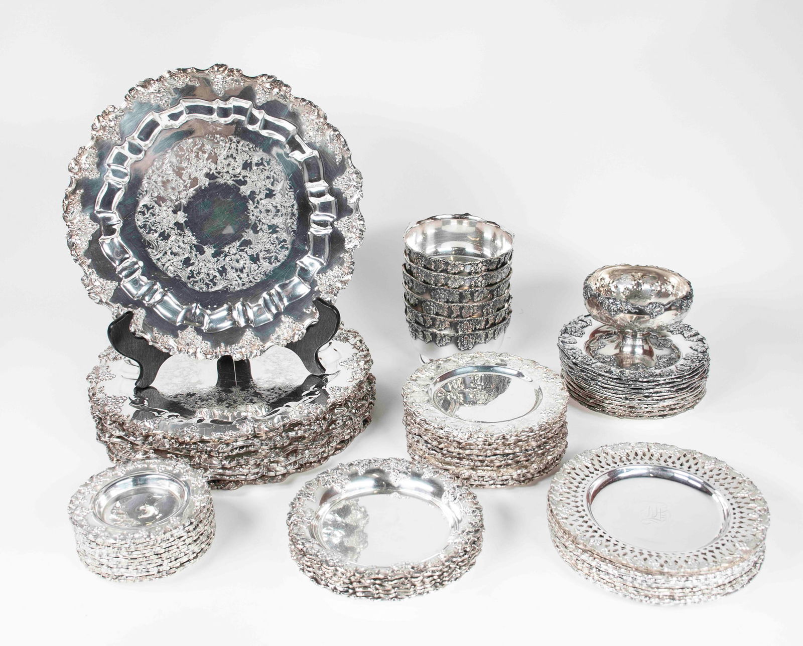 Lot of Silverplated Plates, Coasters, Bowls, Etc. (1 of 6)