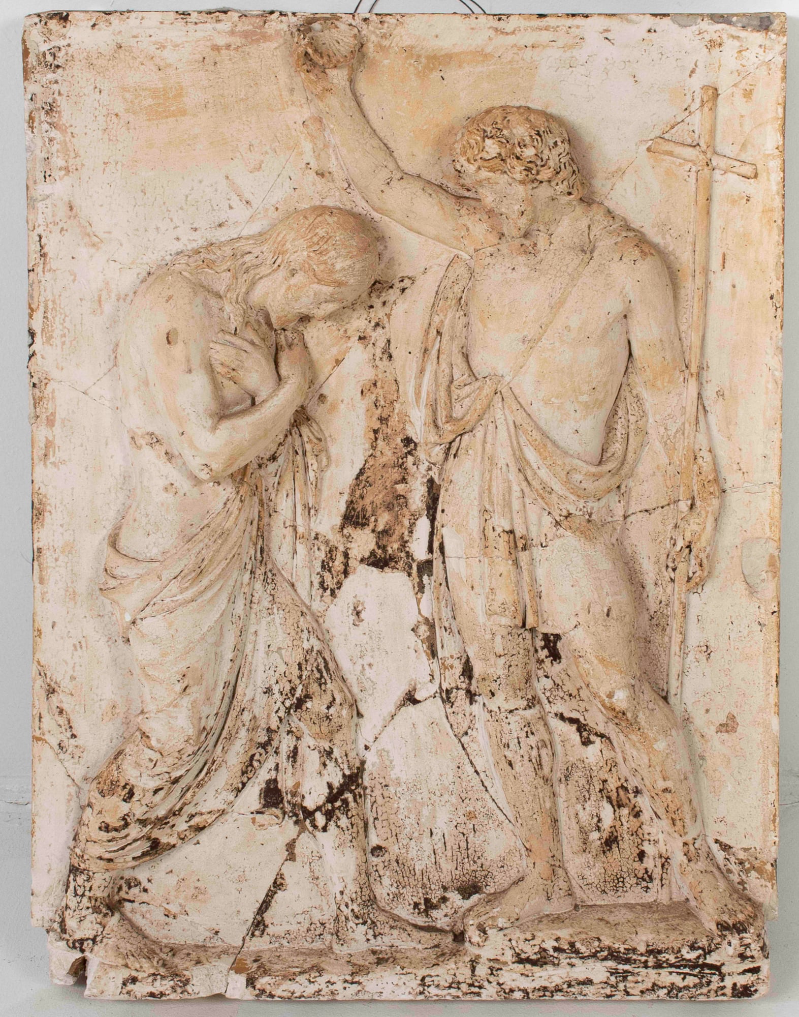 Plaster Plaque of John Baptizing Jesus (1 of 8)