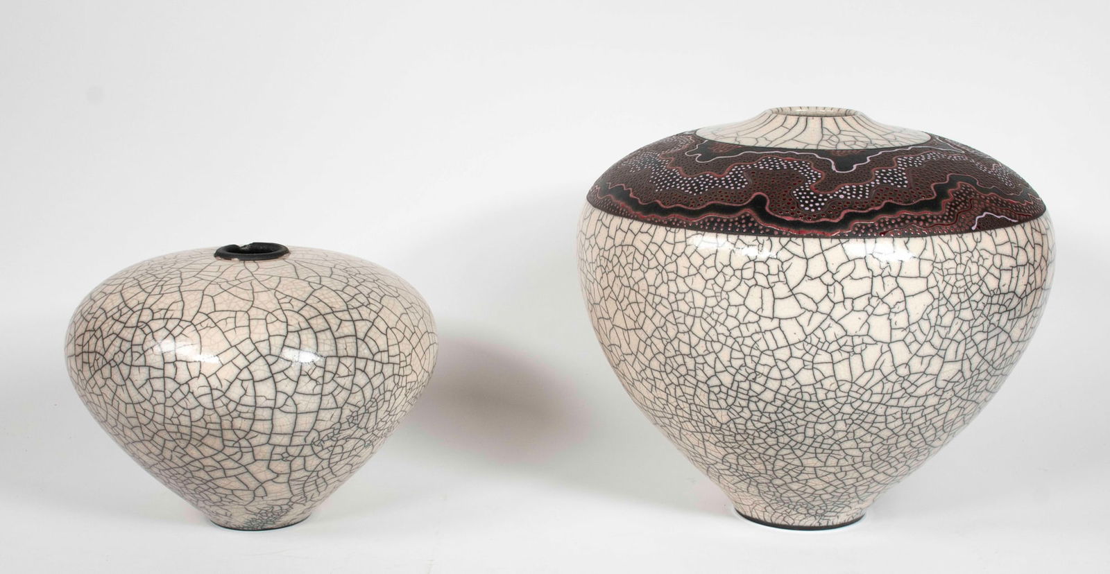 Two Rob MacKay Raku Pottery Vases (1 of 11)