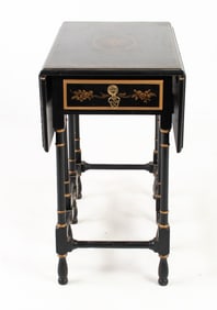 Chinoiserie Decorated Gate Leg Drop Leaf Table