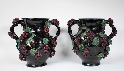 Pair of Large Chinese Pottery Jars or Vases