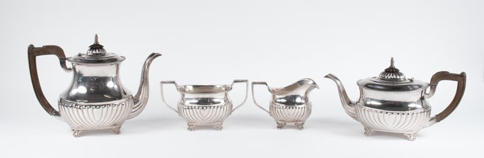 Georgian Style Silverplate Coffee & Tea Service