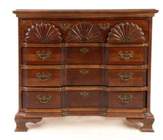Chippendale Style Block Front Chest of Drawers