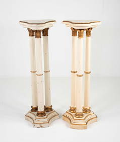 Pair of Classical Style Carved Wood Pedestals (1 of 6)