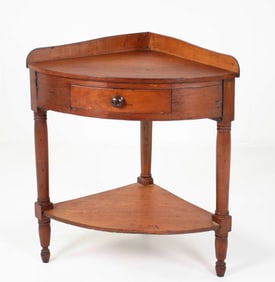 19th Century Cherry Corner Washstand