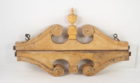 Large Carved and Painted Wood Sign Frame