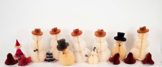 Vintage Honeycomb Tissue Fold Out Decorations