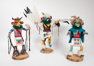 3 Bilger Charlie Native American Kachina Dolls
