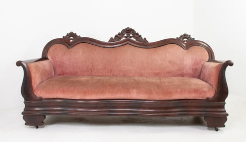 c. 1850 American Empire Rosewood Sofa