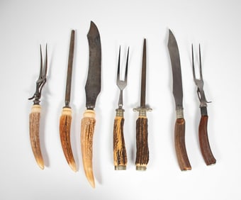 Carving Sets with Stag Handles