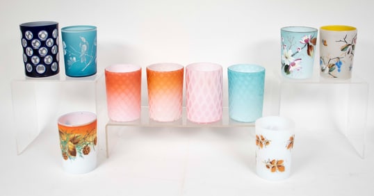 Cut Overlay, Cased Glass & Other Tumblers