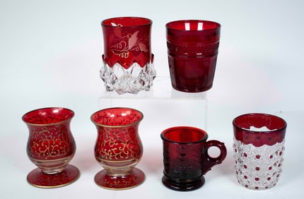 Ruby and Ruby-Stained Tumblers, Child's Mug