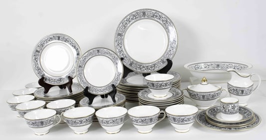 66 Pcs. Royal Doulton Baronet, Wedgwood Florentine