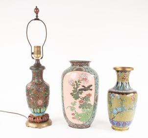 Three Cloisonne Vases