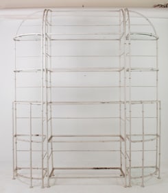 3-Pc. Painted Metal and Glass Shelving Unit