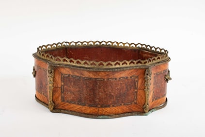 19th C. French Marquetry Cachepot