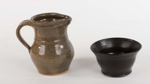 Southern Stoneware Small Pitcher & Bowl