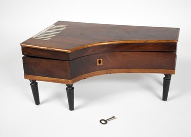 19th C. Piano Form Musical Sewing Box