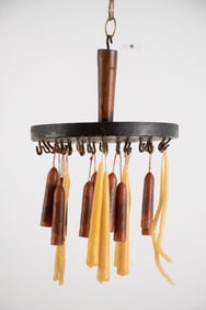19th C. Wooden Round Candle Dryer