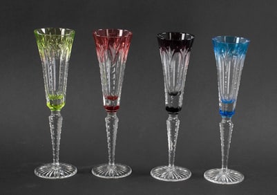 Set of 4 Faberge Palais Royal Champagne Flutes