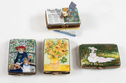 Limoges Miniature Boxes Monet, Van Gogh, Renoir