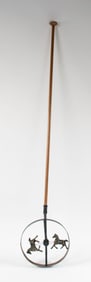 Antique Tin Horse Hoop Push Toy