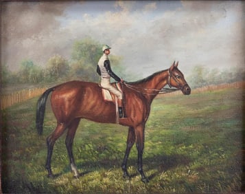 Racehorse & Jockey Painting