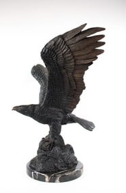 Large Bronze Eagle Sculpture