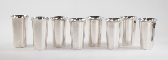 Eight Sterling Silver Tumblers