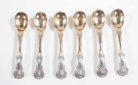 1832 English Sterling King's Pattern Egg Spoons