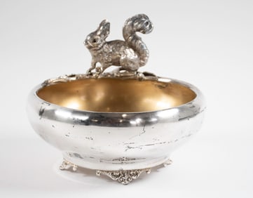 Derby Silverplate Squirrel Nut Bowl
