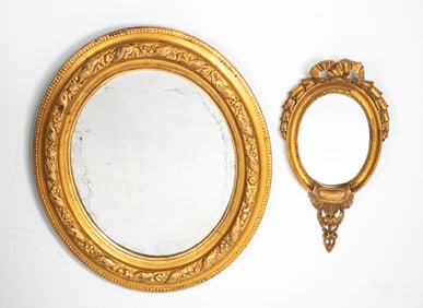 Two 19th C. Gilt Wood & Gesso Mirrors