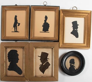 Group of Six Silhouettes