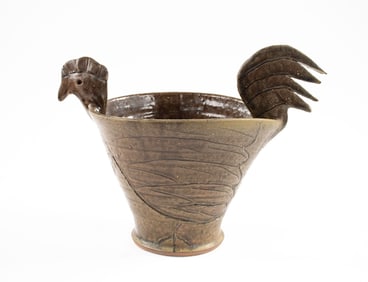 Richard Kale, Southern Folk Pottery Chicken Bowl