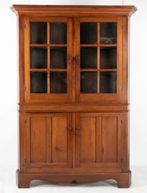 19th C. Southern Walnut Corner Cupboard
