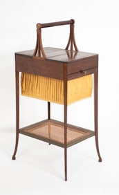 Unusual Mahogany Work Sewing Table