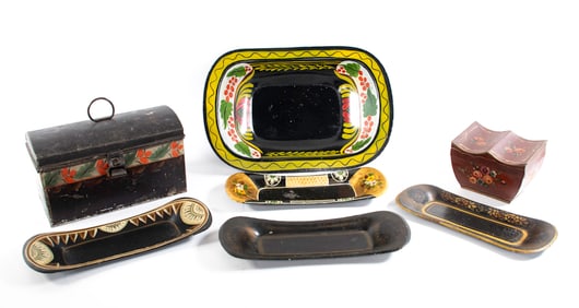 Assorted Toleware Domestic Items