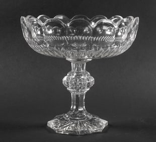 19th C. Cut Glass Open Compote
